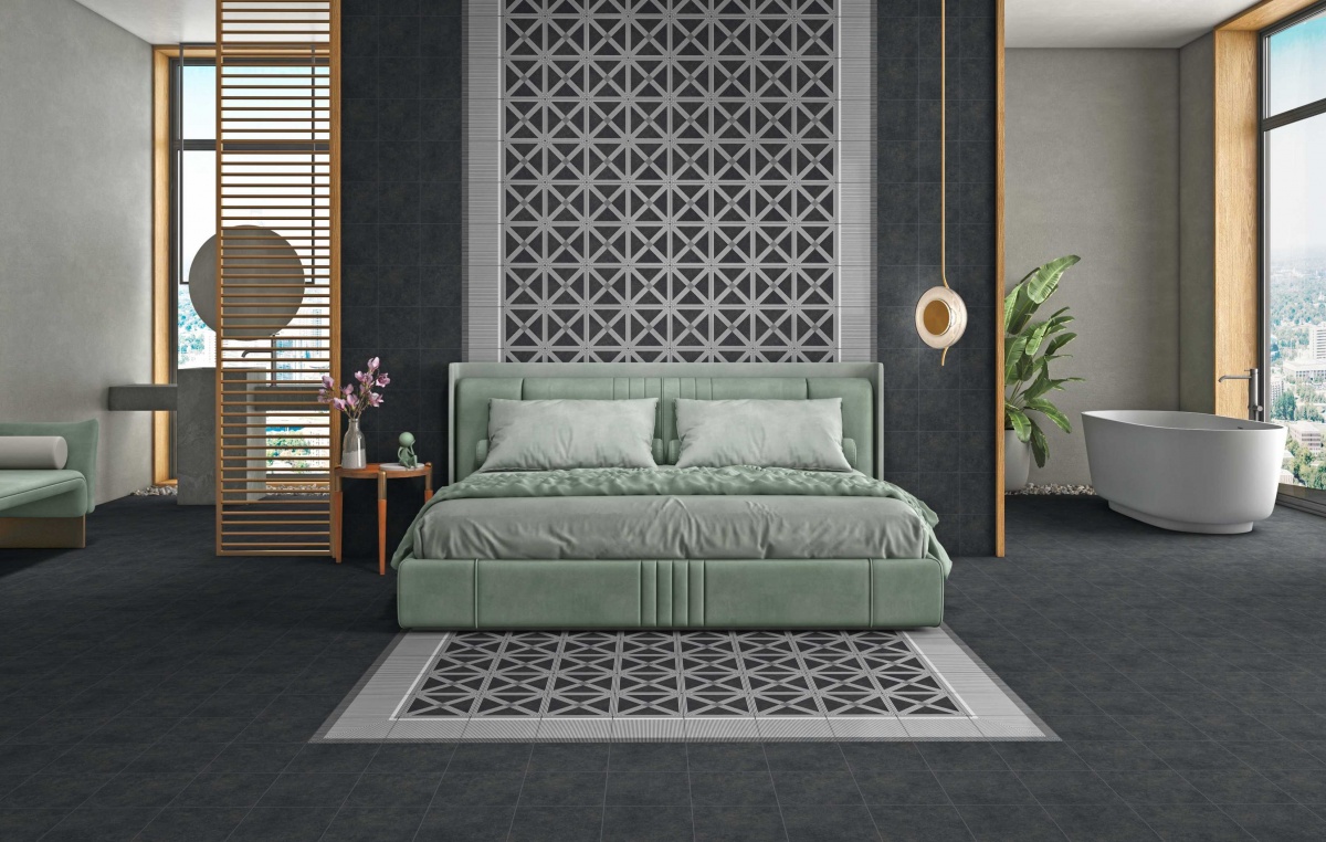 TRV402 - INDVT - RUBIC BLACK DECOR C [DIGIMATT 5.0] (200 X 200) [OO] - 1