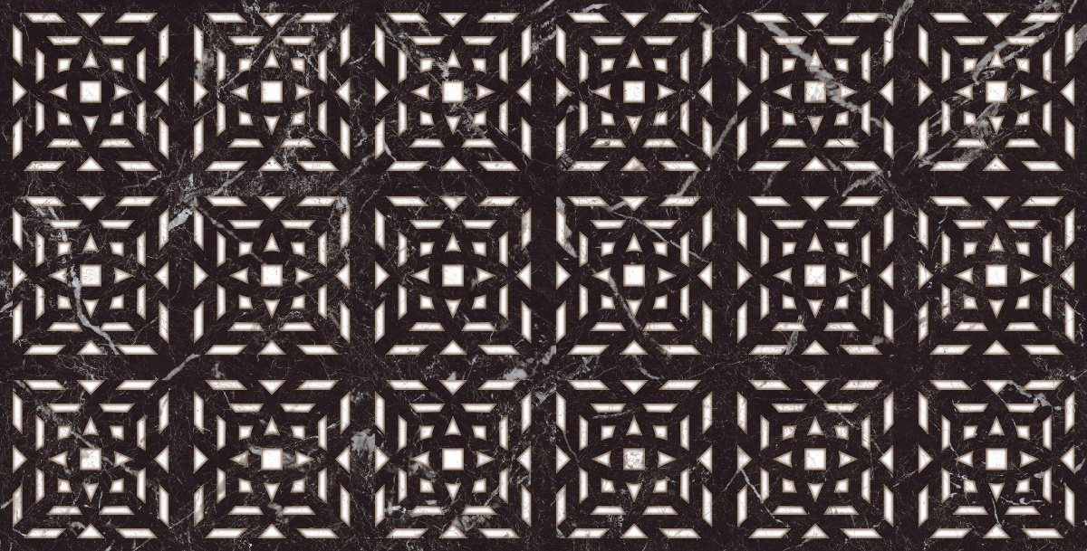 TRV414 - INDVT - OPTIMA BLACK DECOR [HIGH GLOSSY] (1200 X 600) [S]