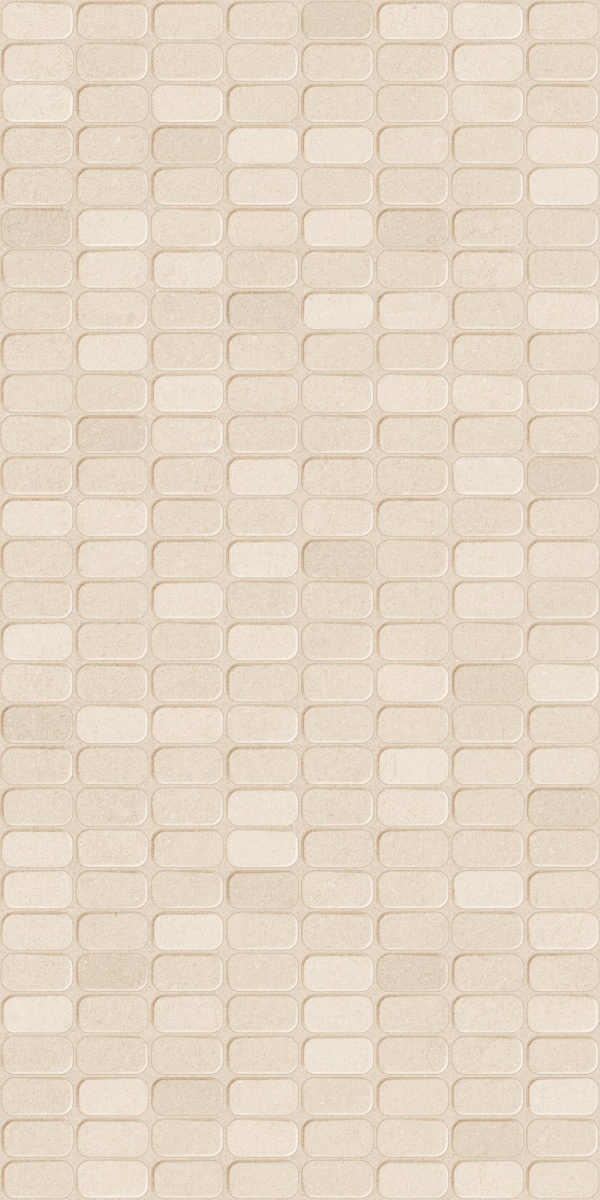 TRV416 - INDVT - RECTON ALMOND DECOR [PUNCH] (1200 X 600) [S]