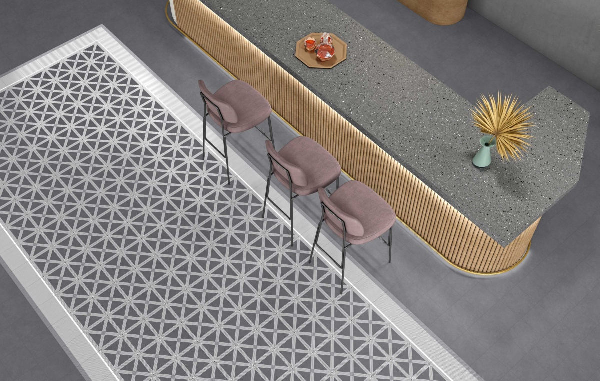 TRV402 - INDVT - RUBIC DIMGREY DECOR A [DIGIMATT 5.0] (200 X 200) [OO] - 1