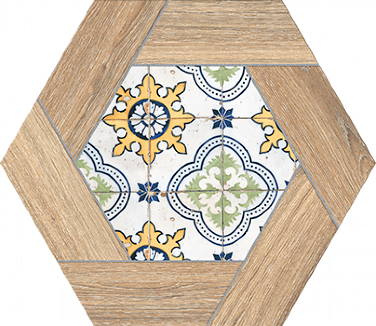 TRV402 - INDVT - HEXA DECOR [GLOSSY GRANULLA] (180 X 160) [OO]