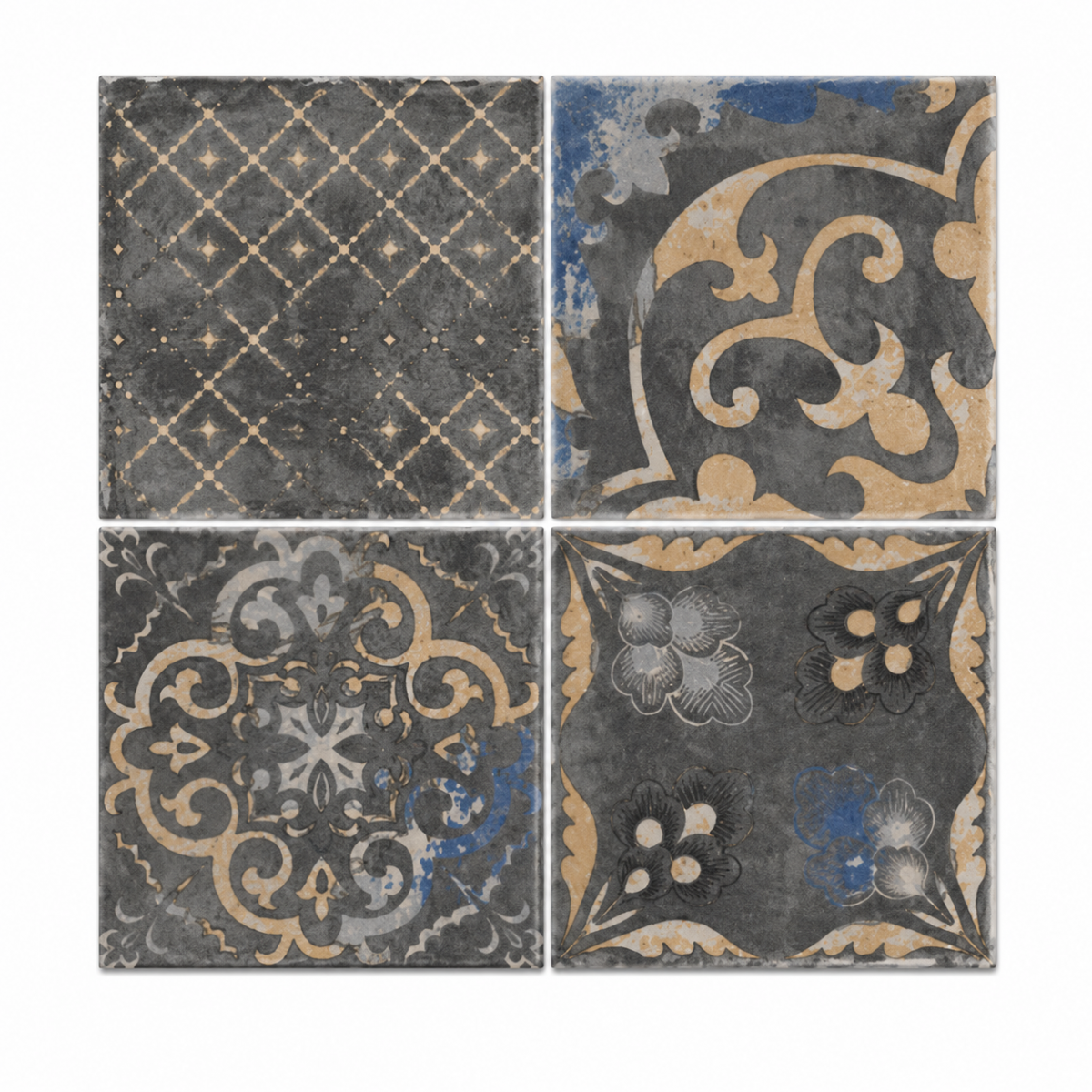 402 - TTM1 - VENEZZIA AZURRO DECOR 1 [GLOSSY GRANULA]] (200 X 200) [OO] - 2