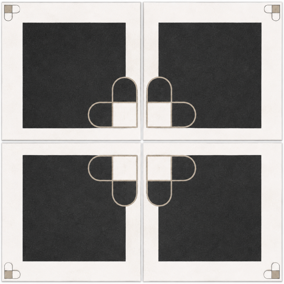 402 - TTM1 - LEVELS BLACK DECOR 1012 [MATT GRANULLA] (200 X 200) [OO] - 1