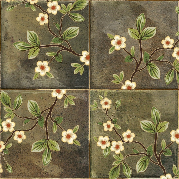 TRV451 - INDVT - BLOOMY GREEN HL [GLOSSY] (300 X 300) [S]