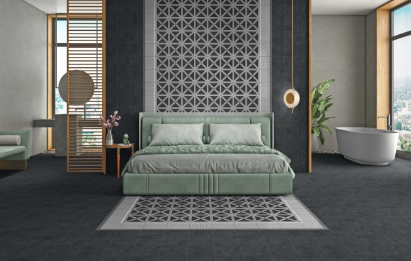 TRV402 - INDVT - RUBIC BLACK DECOR A [DIGIMATT 5.0] (200 X 200) [OO]