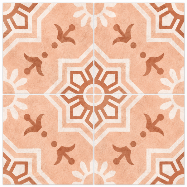 402 - TTM1 - PALMAS RED DECOR 2 [MATT GRANULA PUNCH] (200 X 200) [OO]