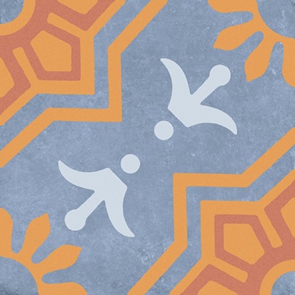 TRV402 - INDVT - PALMAS BLUE DECOR 2 [MATT GRANULA PUNCH] (200 X 200) [OO]