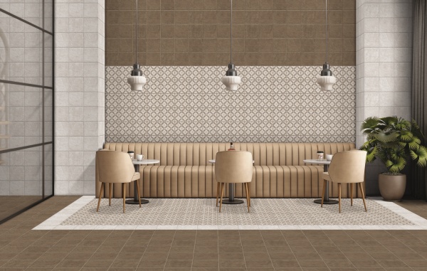 TRV402 - INDVT - NIZA BROWN DECOR 1 [GHR MATT PUNCH] (200 X 200) [OO]